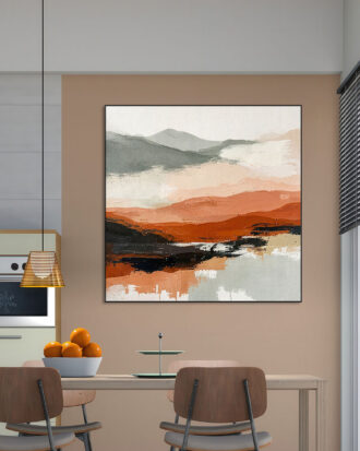 SUPERB ABSTRACT ART CANVAS PRINT SLEEK BLACK FRAME-116690-A