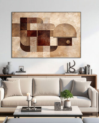 UNIQUE ABSTRACT ART CANVAS PRINT SLEEK BLACK FRAME-116694-A