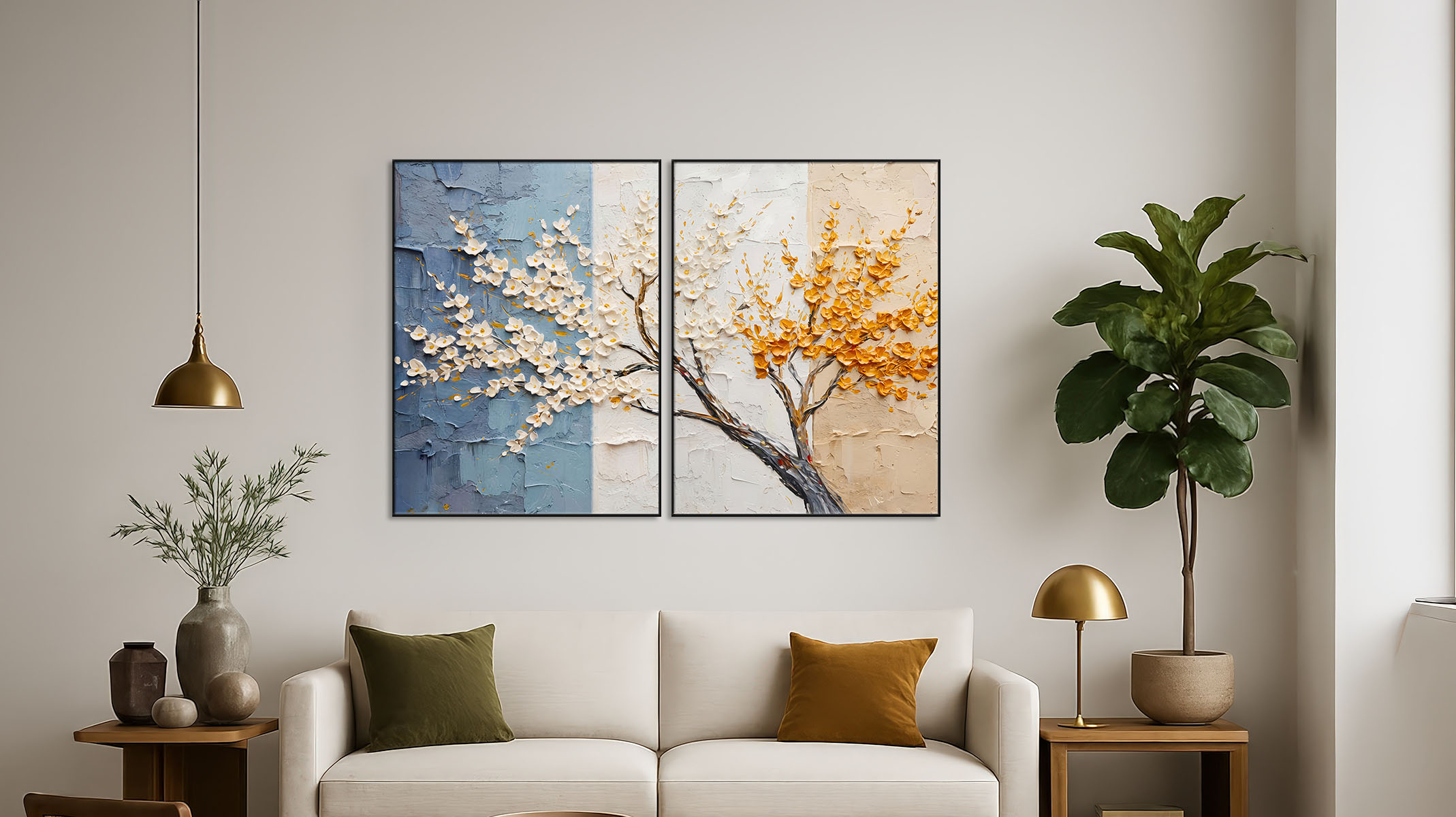 TRENDY ABSTRACT ART CANVAS PRINT SLEEK BLACK FRAME-116697-A