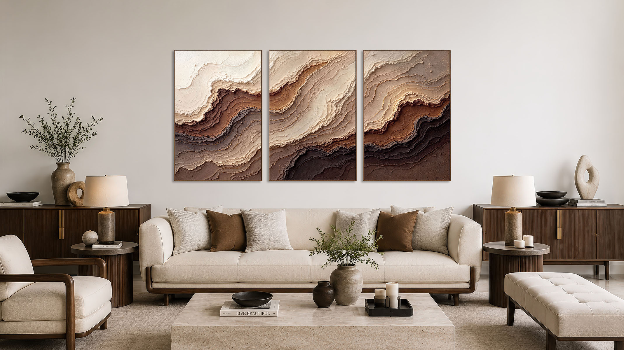 TEXTURED ABSTRACT ART ON CANVAS PRINT WOOD FINISH FRAME-116699-A