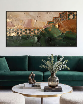 ELEGANT ABSTRACT ART CANVAS PRINT SLEEK BLACK FRAME-117701-A