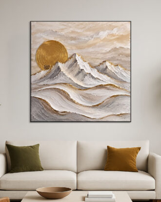 MINIMAL ABSTRACT ART ON CANVAS PRINT SLEEK BLACK FRAME-116697-B