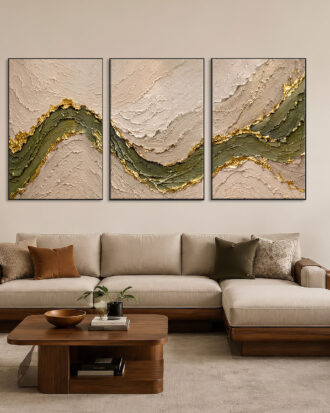 MODERN ABSTRACT ART ON CANVAS PRINT SLEEK BLACK FRAME-117710-A