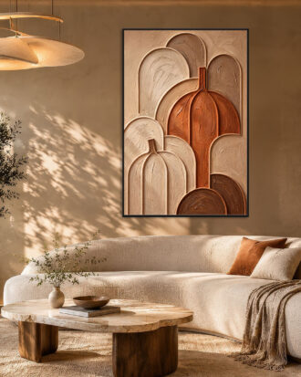 LUXURIOUS ABSTRACT CANVAS PRINT WITH SLEEK BLACK FRAME-117715-A